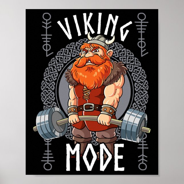 Poster Modo Viking Gym Bodybuilding (Frente)