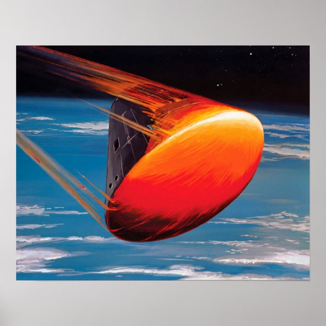 Poster Módulo de Comando do NASA Apollo Trabalho de arte (Frente)