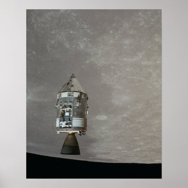 Poster Módulo de serviço de comando Apollo 15 acima da lu (Frente)