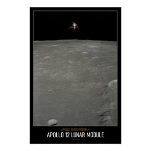 Pôster Módulo Lunar Astronômico Apollo 12 de Alta Resoluç