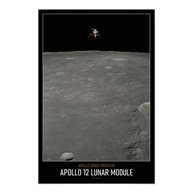 Pôster Módulo Lunar Astronômico Apollo 12 de Alta Resoluç (Frente)