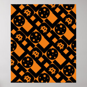 Poster Moeda criptográfica inspirada