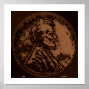 Pôster Moeda de um centavo 1943 do trigo 3