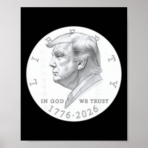 Poster Moeda Trump Um Dólar