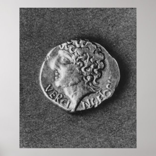 Pôster Moedas com efígie de Vercingetorix (Frente)