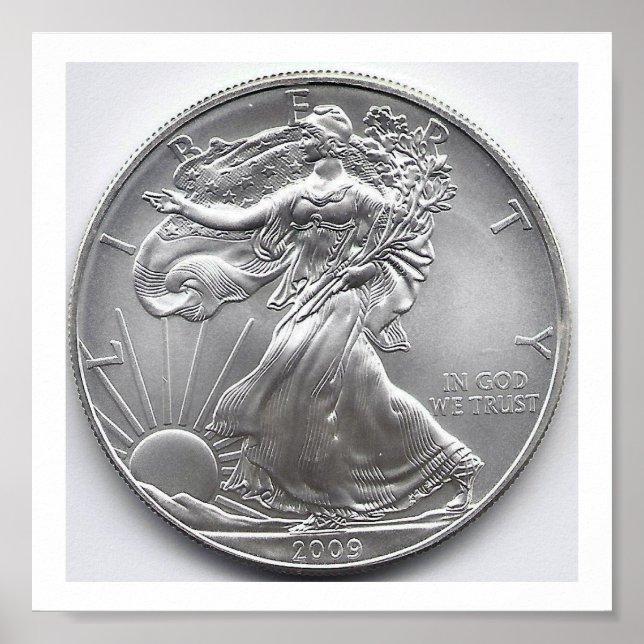 Pôster Moedas de Águia Silver Americana (Frente)