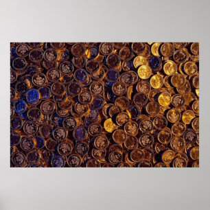 Poster Moedas esterlinas