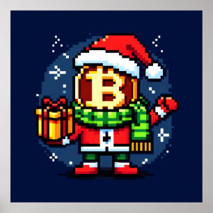 Poster Moedas Festivas Homem Engraçado Pixel Art Design d