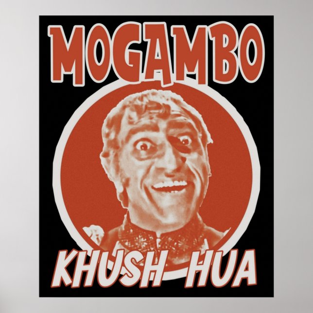 Poster Mogambo Khush Hua Bollywood Sarcastic Funny Desi H (Frente)