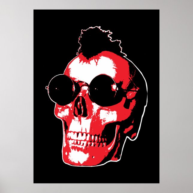 Poster Mohawk Skull - Rock’n’Roll (Frente)