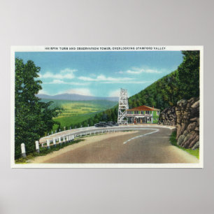 Pôster Mohawk Trail Hairpin Turn & Observation Tower