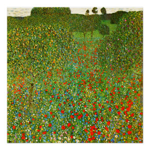 Pôster Mohnfeld (1907), de Gustav Klimt.