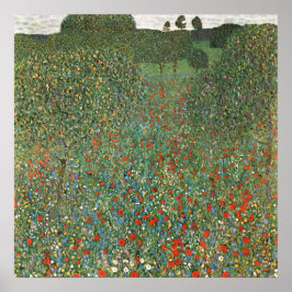 Poster Mohnfeld do klimt