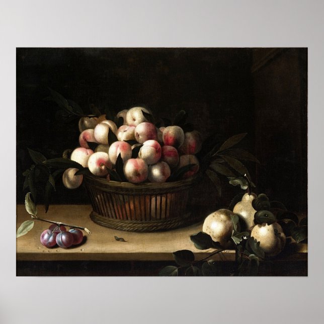 Poster Moillon - Cesto de Pêssegos com Quince e Ameixas (Frente)