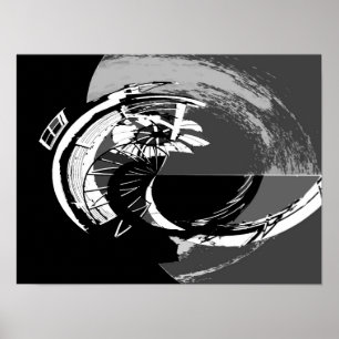 PÔSTER MOINHO DE VENTO ABSTRATO 2