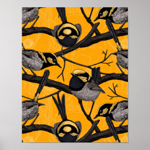Poster Moinhos de fada em amarelo