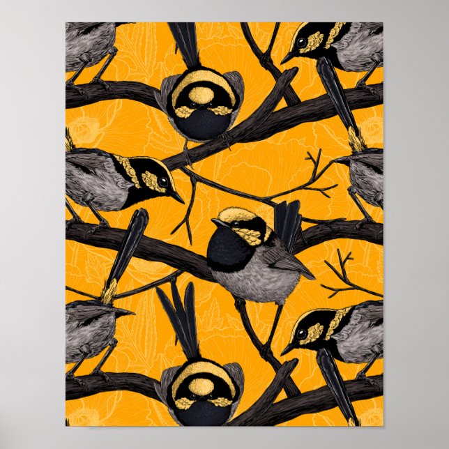 Poster Moinhos de fada em amarelo (Frente)