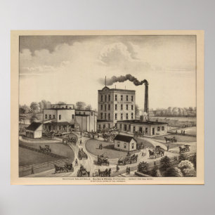 Poster Moinhos de rolo de Winfield, madeira de Blissand,