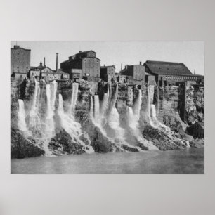 Poster Moinhos no lado americano de Niagara Falls