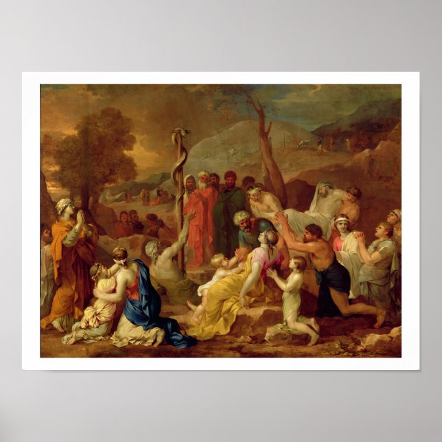 Pôster Moisés e a Serpente Brasileira, c.1653-54 (óleo em (Frente)