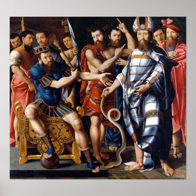 Poster Moisés e Aaron antes de Faraó (Frente)