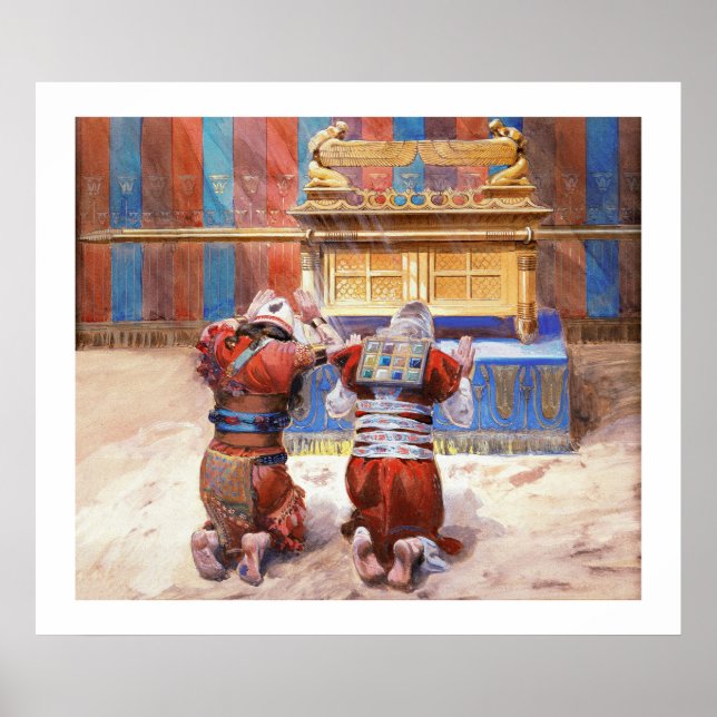 Poster Moisés e Joshua no Tabernacle por James Tissot (Frente)