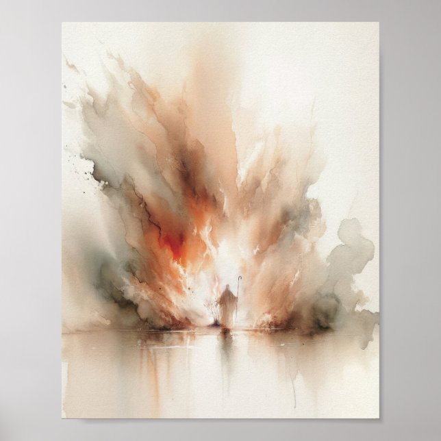 Poster Moisés e o Burning Bush - Sketch Digital (Frente)