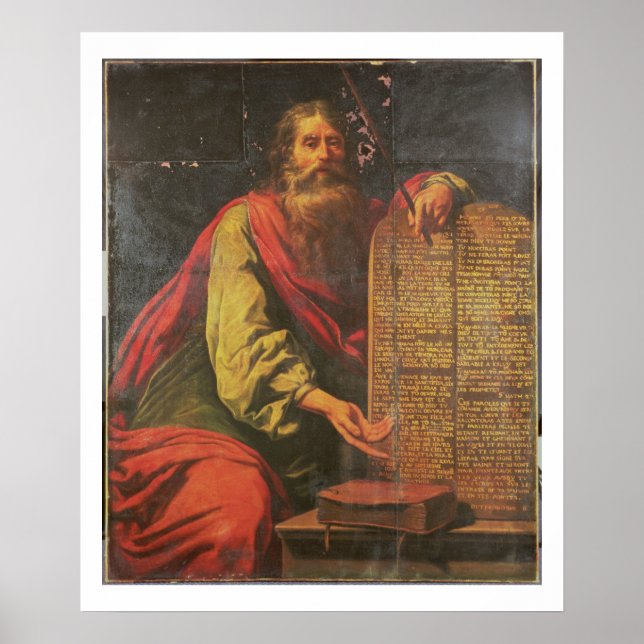 Pôster Moisés e os comprimidos da Lei (Frente)