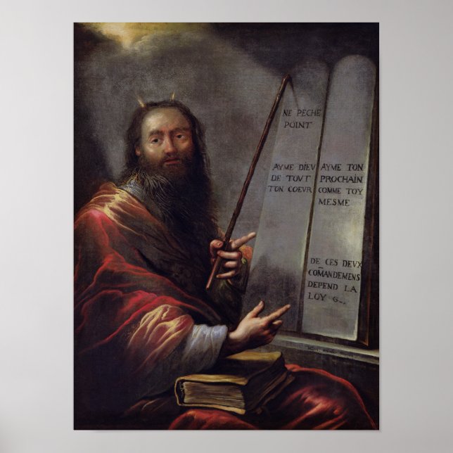 Pôster Moisés e os comprimidos da Lei (Frente)