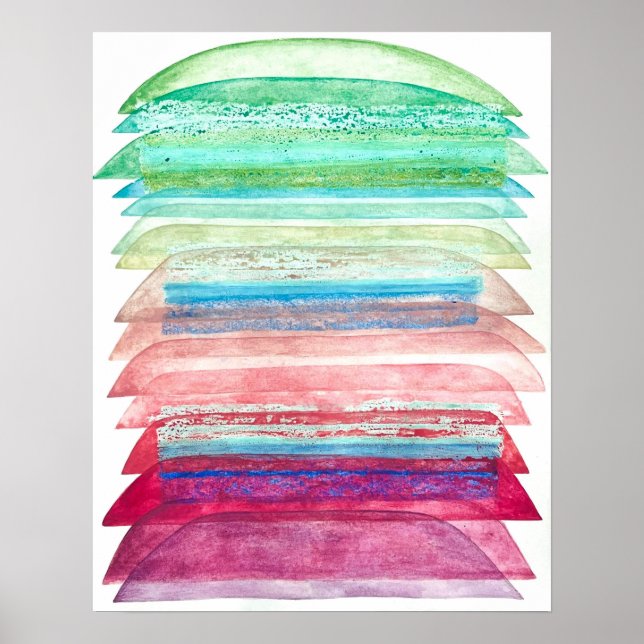 Poster Mola d'água e pintura de Pastel de Óleo (Frente)