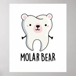 Poster Molar Bear Engraçado Tooth