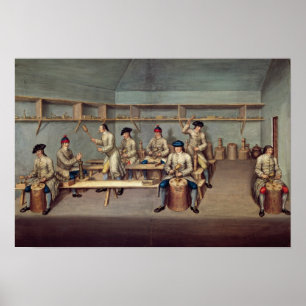 Pôster Moldando as pelotas do pó