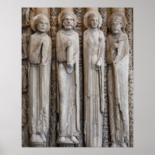 Pôster moldes das estátuas da fachada de Chartres