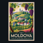Poster Moldova Winery Illustration Travel Art Vintage<br><div class="desc">Moldova retro vector travel design. Moldova is a lesser-known Eastern European country celebrated for its rolling vineyards, historic monasteries, and rich wine-making traditions. With charming rural landscapes and a relaxed pace of life, it offers an authentic and affordable cultural travel experience.</div>