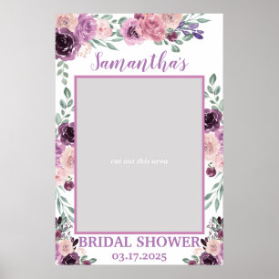 Poster Moldura de Adereços de Foto de Chá de Noiva Floral
