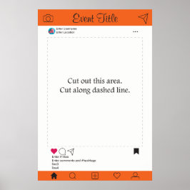 Poster Moldura de Adereços para Fotocabinê Design de Post