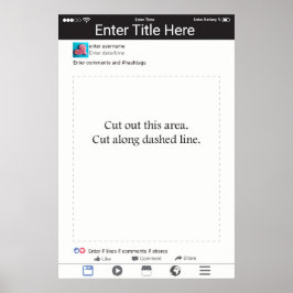 Pôster Moldura de Adereços para Fotocabinê Design para Mí