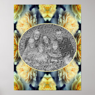 Poster Moldura de Colírio Rosa Amarelo Crie sua própria f