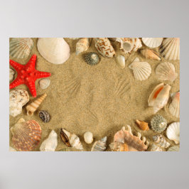 Pôster moldura de concha