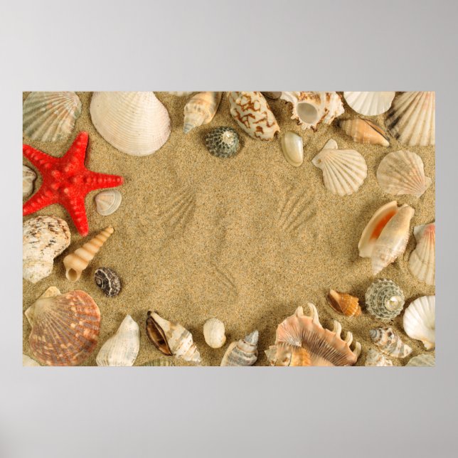Pôster moldura de concha (Frente)