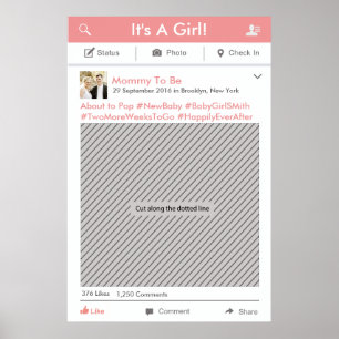 Poster Moldura de festa de mídia social adereço de cabine