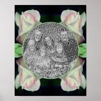 Moldura de Flor de Rosa Rosa Criar Sua Própria Fot