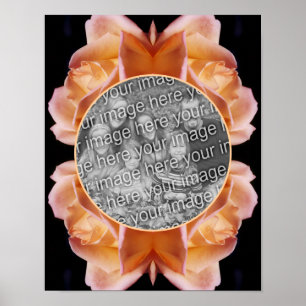 Poster Moldura de Flor Rosebud Colorida Crie Sua Própria 