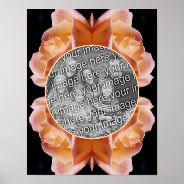 Poster Moldura de Flor Rosebud Tinta Crie Sua Própria Fot (Frente)