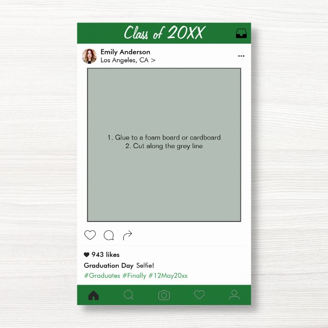 Poster Moldura de Formatura Adereço de Festa Photo Booth (Criador carregado)