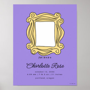 Poster Moldura de Foto FRIENDS™   Estatísticas do Nascime
