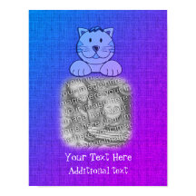 Moldura de Gato Azul Crie sua própria foto