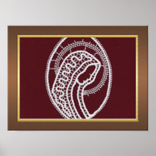 Poster Moldura de madeira elegante com foto personalizada