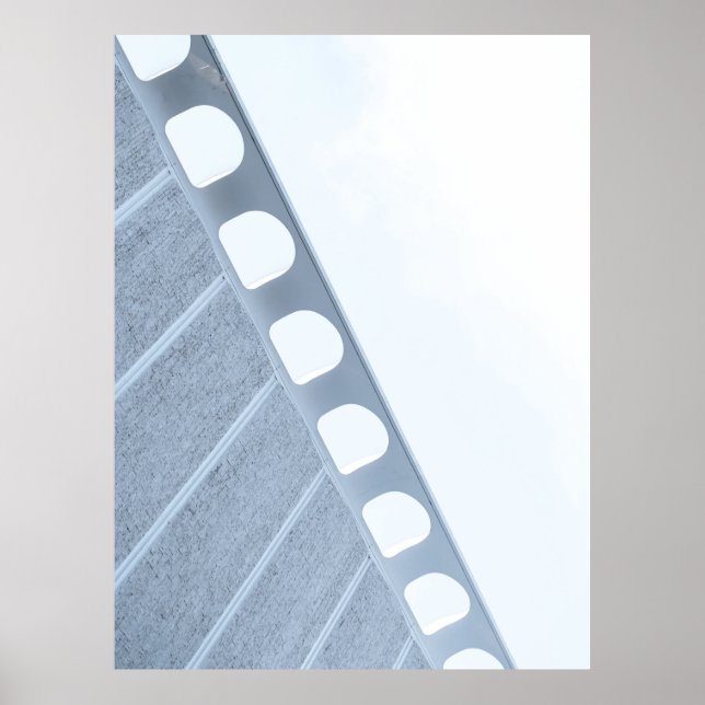 Poster Moldura de metal preto e branco (Frente)