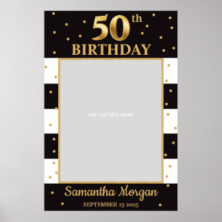 Poster Moldura de Propaganda de Foto de Aniversário de 50